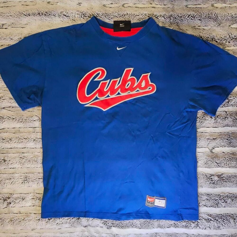 Nike Men's Blue and Red T-shirt